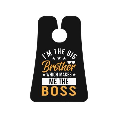ZKLCRYTR I'm Big Brother Which Makes Me The Boss Men's Beard Bib Apron Waterproof Smooth Surface Beard Apron Durable Foldable Beard Hair Men's Gift