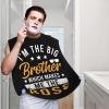 ZKLCRYTR I'm Big Brother Which Makes Me The Boss Men's Beard Bib Apron Waterproof Smooth Surface Beard Apron Durable Foldable Beard Hair Men's Gift view 2