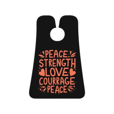 ZKLCRYTR Peace Strength Love Courrage Peace Men's Beard Bib Apron Waterproof Smooth Surface Beard Apron Durable Foldable Beard Hair Men's Gift