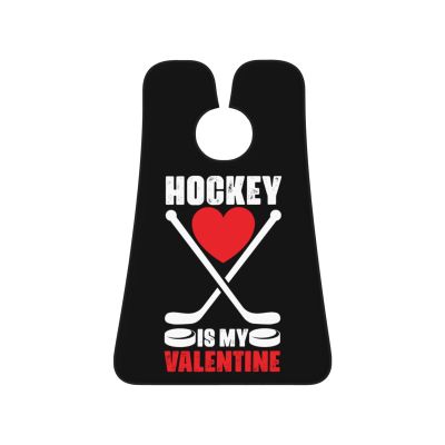 ZKLCRYTR Hockey Is My Valentine Men's Beard Bib Apron Waterproof Smooth Surface Beard Apron Durable Foldable Beard Hair Men's Gift