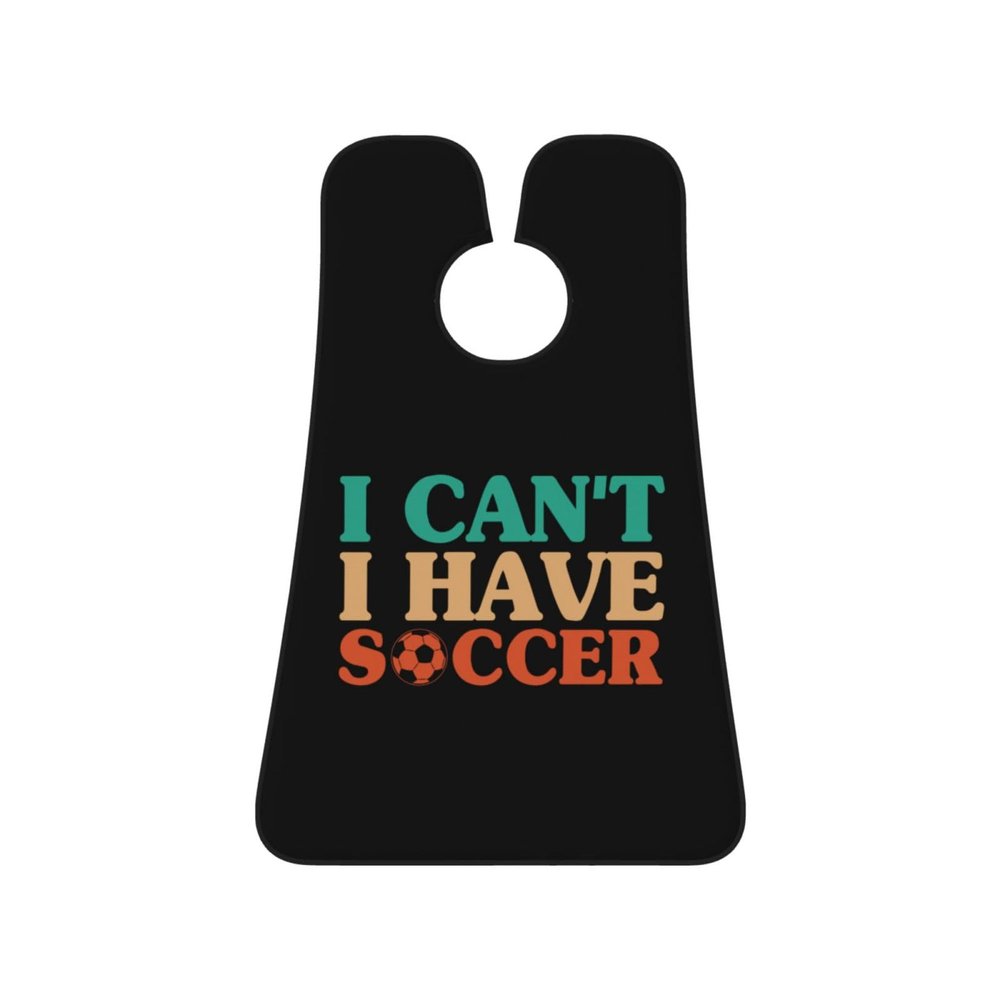 ZKLCRYTR I Can't I Have Soccer Men's Beard Bib Apron Waterproof Smooth Surface Beard Apron Durable Foldable Beard Hair Men's Gift