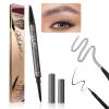2025 New Microblading Eyebrow Pen (Dark Grey), 3D Waterproof Microblading Eyebrow Color with 4 Fork Tip Tattoo, Long-Lasting Natural Hair-Like Eyebrow Pen, Professional Eyebrow Pencils for Women view 1