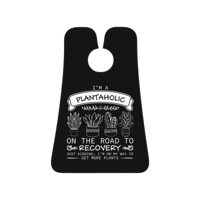 ZKLCRYTR I Am A Plantaholic On The Road To Recovery Men's Beard Bib Apron Waterproof Smooth Surface Beard Apron Durable Foldable Beard Hair Men's Gift