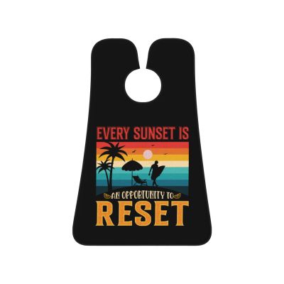 ZKLCRYTR Every Sunset Is An Opportunity To Reset Men's Beard Bib Apron Waterproof Smooth Surface Beard Apron Durable Foldable Beard Hair Men's Gift