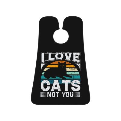 ZKLCRYTR I Love Cats Not You Men's Beard Bib Apron Waterproof Smooth Surface Beard Apron Durable Foldable Beard Hair Men's Gift