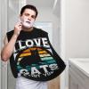 ZKLCRYTR I Love Cats Not You Men's Beard Bib Apron Waterproof Smooth Surface Beard Apron Durable Foldable Beard Hair Men's Gift view 2