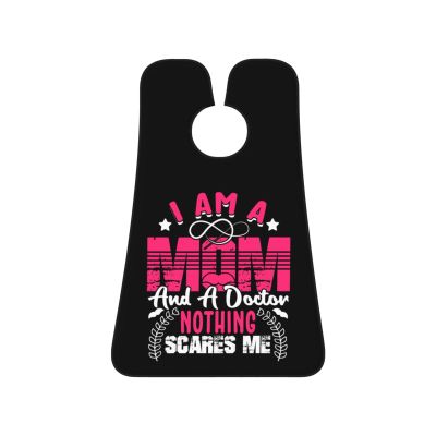 ZKLCRYTR I Am A Mom And A Doctor Nothing Scares Me Men's Beard Bib Apron Waterproof Smooth Surface Beard Apron Durable Foldable Beard Hair Men's Gift