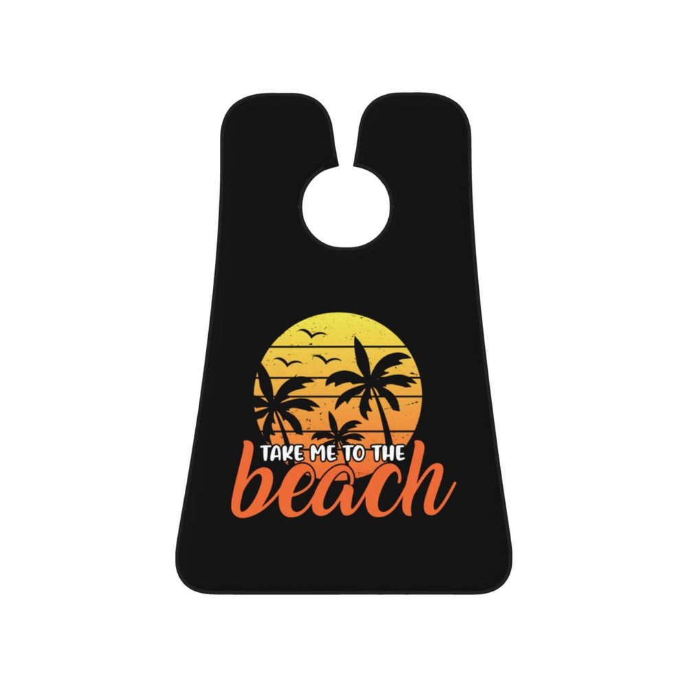 ZKLCRYTR Take Me To The Beach Men's Beard Bib Apron Waterproof Smooth Surface Beard Apron Durable Foldable Beard Hair Men's Gift