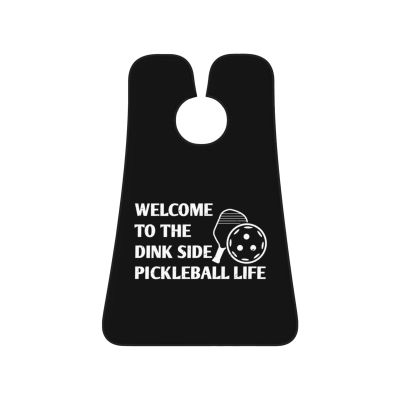 ZKLCRYTR Welcome To The Dink Side Pickleball Life Men's Beard Bib Apron Waterproof Smooth Surface Beard Apron Durable Foldable Beard Hair Men's Gift