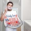 ZKLCRYTR I Only Love America And My Mama I'm Sorry Men's Beard Bib Apron Waterproof Smooth Surface Beard Apron Durable Foldable Beard Hair Men's Gift view 2