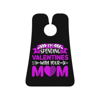 ZKLCRYTR I'm Spending Valentines With Your Mom Men's Beard Bib Apron Waterproof Smooth Surface Beard Apron Durable Foldable Beard Hair Men's Gift
