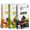 NinthAvenue Basics Herbal Facial Hair Removal Powder For Women, Charcoal Facial Wax Powder, Vitamin C Facial Wax Powder (300Gm), 8 Min Herbal Wax,Vitamin-C Wax And Chocolate Wax Combo, Pack of 3 view 1