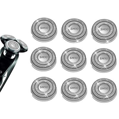 9 Pack SH90 Replacement Heads Compatible with Philips norelco Series 9000(S9xxx) 8000(S8xxx) Electric Razor Shaver, Upgrade SH90/62 Replacement Double Blades for Philips shaver 9000