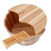 GenSDH Pedicure Foot Soak Tub Handmade Wooden Footbath Tubs, Foot Relaxing Barrel Foot Bath Spa Bowl for Feet Stress Relief (Color : B) (B) view 1