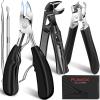 2025 Toenail Clippers for Thick Toenails for Seniors, Large Angled Toe Nail Clippers for Thick Nails for Men, Heavy Duty Professional Ingrown Toenail Clippers Long Handle Nail Clippers with Catcher view 1