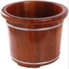 GenSDH Foot Spas for Home Use Wooden Foot Bath Barrel Foot Basin Durable Foot Spa Sauna Bath Foot Tub, Bath for Hands and Feet Foot Spa Bath Massager (Dark Brown) view 1