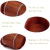 GenSDH Foot Spas for Home Use Wooden Foot Bath Barrel Foot Basin Durable Foot Spa Sauna Bath Foot Tub, Bath for Hands and Feet Foot Spa Bath Massager (Dark Brown) view 2