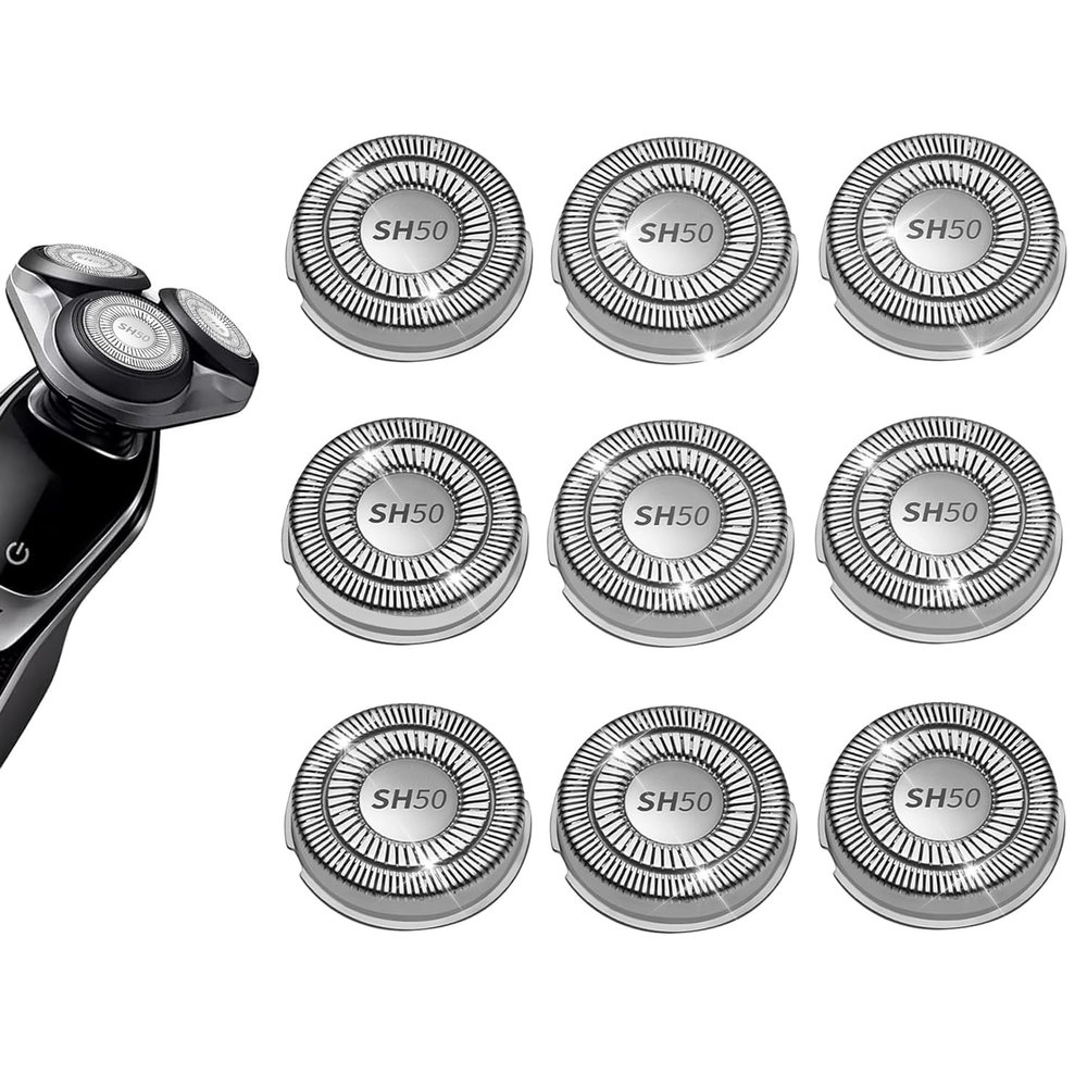 9 Pack SH50 Replacement Heads Double Blades Compatible with Philips Replacement Norelco 5000 Replacement Electric Shaving Head Razor Blades