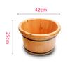 GenSDH Pedicure Foot Soak Household Wooden Foot Bath, Thick Wooden Foot Bath Foot Spa Household Wash Ba (Color : 25cm Covered) (25cm Covered) view 3