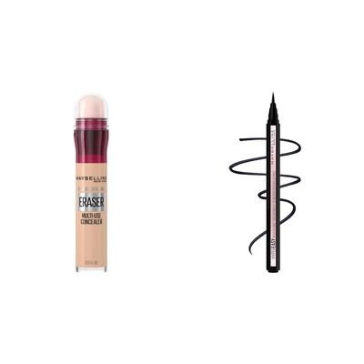 Maybelline Instant Age Rewind Dark Circles Concealer and Hyper Easy Liquid Eyeliner Bundle, 115, 0.018 Fl Oz