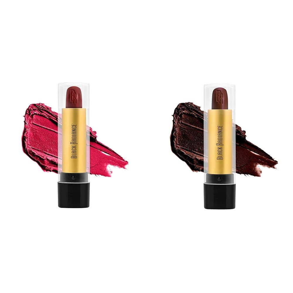 Black Radiance Perfect Tone Lipstick Lip Colors, Reggae Red & Copper Glow, 0.13 Ounce Each