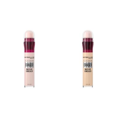 Maybelline Instant Age Rewind Eraser Dark Circles Concealer Bundle, 095 & 100 Shades, 1 Count Each