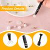4pcs 4-Claw Jewelry Pick Up Tool, Stainless Steel Piercing Ball & Jewelry Grabber Ic Chip Pickup Tool Diamond Tweezers Prong Holder Claw for Mini Small Parts Pearl Electronic Components (Type 3) view 3