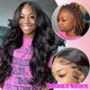 Erqq 30 inch Human Hair Wig 13x6 Body Wave Lace Front Wigs Human Hair 200 Density HD Lace Frontal Glueless Wigs Pre Plucked with Baby Hair Brazilian Virgin Hair Natural Color view 2
