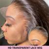 Erqq 30 inch Human Hair Wig 13x6 Body Wave Lace Front Wigs Human Hair 200 Density HD Lace Frontal Glueless Wigs Pre Plucked with Baby Hair Brazilian Virgin Hair Natural Color view 3