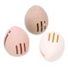 3 Pcs Makeup Sponge Holder, Cosmetic Travel Cases, Egg-shaped Blender Storage, Durable Silicone Organizer for Wet or Dry Makeup Sponges, Space-Saving, Easy to Clean (white/pink/khaki) view 1