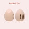 3 Pcs Makeup Sponge Holder, Cosmetic Travel Cases, Egg-shaped Blender Storage, Durable Silicone Organizer for Wet or Dry Makeup Sponges, Space-Saving, Easy to Clean (white/pink/khaki) view 2