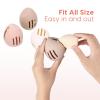 3 Pcs Makeup Sponge Holder, Cosmetic Travel Cases, Egg-shaped Blender Storage, Durable Silicone Organizer for Wet or Dry Makeup Sponges, Space-Saving, Easy to Clean (white/pink/khaki) view 3