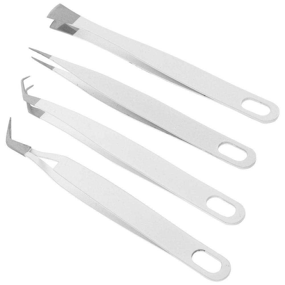 ARTIBETTER Stainless Steel Tweezers Tool Set Multipurpose Tweezers for Eyelash Ingot Hairs Crafting Stamp Jewelry False Lashes Non-magnetic