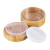 30ml 1oz Bamboo Loose Powder Container with Sifter Lid and Powder Puff Refillable Makeup Powder Box Cosmetic Storage Case view 1