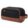 Vorspack Canvas Toiletry Bag - Water Resistant Travel Bag for Toiletries, Accessories, Gifts for Men - Black view 1