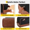 Vorspack Canvas Toiletry Bag - Water Resistant Travel Bag for Toiletries, Accessories, Gifts for Men - Black view 4