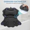 SetSail Bath Pillow, Relaxing Bath Pillows for Tub Neck and Back Support Soft 4D Breathable Air Mesh Ergonomic Bathtub Pillow with 6 Strong Suction Cups and Hook Luxury Bathroom Accessories,Black view 3