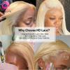 SKINLIKE Real HD Lace Frontal Human Hair Pre Plucked Natural Hairline Invisible Closure Ultra Thin Swiss HD Lace Bleach Knots Closure Human Hair with Baby Hair (5x5 613 HD Body Wave, 16 inch) view 3