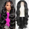 Chesma Body Wave Lace Front Wigs Human Hair 13x4 HD Lace Front Wigs Human Hair Pre Plucked Body Wave Glueless Frontal Wigs Human Hair 180 Density with Baby Hair (26 inch) view 1