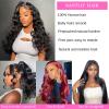 Chesma Body Wave Lace Front Wigs Human Hair 13x4 HD Lace Front Wigs Human Hair Pre Plucked Body Wave Glueless Frontal Wigs Human Hair 180 Density with Baby Hair (26 inch) view 4