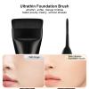 BEAUTYFACTOR Flat Foundation Brush,Korean Makeup Brush Spatula Facial Brush for Liquid Foundation,Premium Face Makeup Brush for Blending Cream (Black) view 3