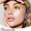 evpct 1Pcs Green Colored Winged Eyeliners Stamp, Green Flowers Face Stamps Makeup Eyeliner Eye Stamp Liners Tool Set Kit for Women Waterproof, Wing Eyeliner Stamp Figures Tool Wingliner Shapes, 09# view 2