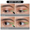 evpct 1Pcs Green Colored Winged Eyeliners Stamp, Green Flowers Face Stamps Makeup Eyeliner Eye Stamp Liners Tool Set Kit for Women Waterproof, Wing Eyeliner Stamp Figures Tool Wingliner Shapes, 09# view 4