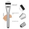 BEAUTYFACTOR Flat Foundation Brush,Korean Makeup Brush Spatula Facial Brush for Liquid Foundation,Premium Face Makeup Brush for Blending Cream (Silver) view 3
