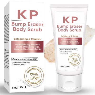 EFINITYER Exfoliating Body Scrub, Keratosis Pilaris Treatment, Body Scrub Exfoliator, Bump Eraser Body Scrub for women, Natural Body Scrub for Strawberry Legs, Skin-Friendly, Safe Formula, Pink&White