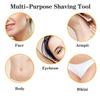Eyebrow Razor,Women's Eyebrow Trimmer, Collapsible Travel Pack of 3 Tablets,Face Razors for Women | Eyebrow Razor & Face Shaver for Women, Facial Hair Razor Tool Facial shaver Dermaplaning Tool view 3