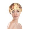 Lovely Young Couple Shower Cap for Women Men Waterproof Hair Cap with Elastic Band Double Layered Bath Caps Reusable Bathing Shower Caps for all Hair Types view 3