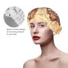 Lovely Young Couple Shower Cap for Women Men Waterproof Hair Cap with Elastic Band Double Layered Bath Caps Reusable Bathing Shower Caps for all Hair Types view 4