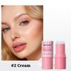 Cream Blush Stick, Natural Glow Finish Looking, Hydrating Lightweight Shiny Long Wearing Blendable Blush for Cheeks & Lips (#2 Cream, 1 PC) view 2