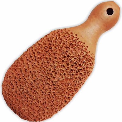 FootVital Pumice Stone for Feet Callus Remover - Terra-Cotta Foot Scrubber with 2 Sides, 100% Pure Natural Foot Pumice Stone, Pedicure Scrubber, Foot Exfoliator, Removes Calluses & Dead Skin